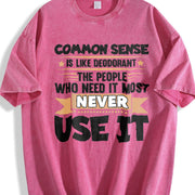 1 Pcs Heavy Adorable Vintage Washed T-Shirt in Red
