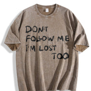 Back Sleeveless Tank Vintage Washed T-Shirt in Brown