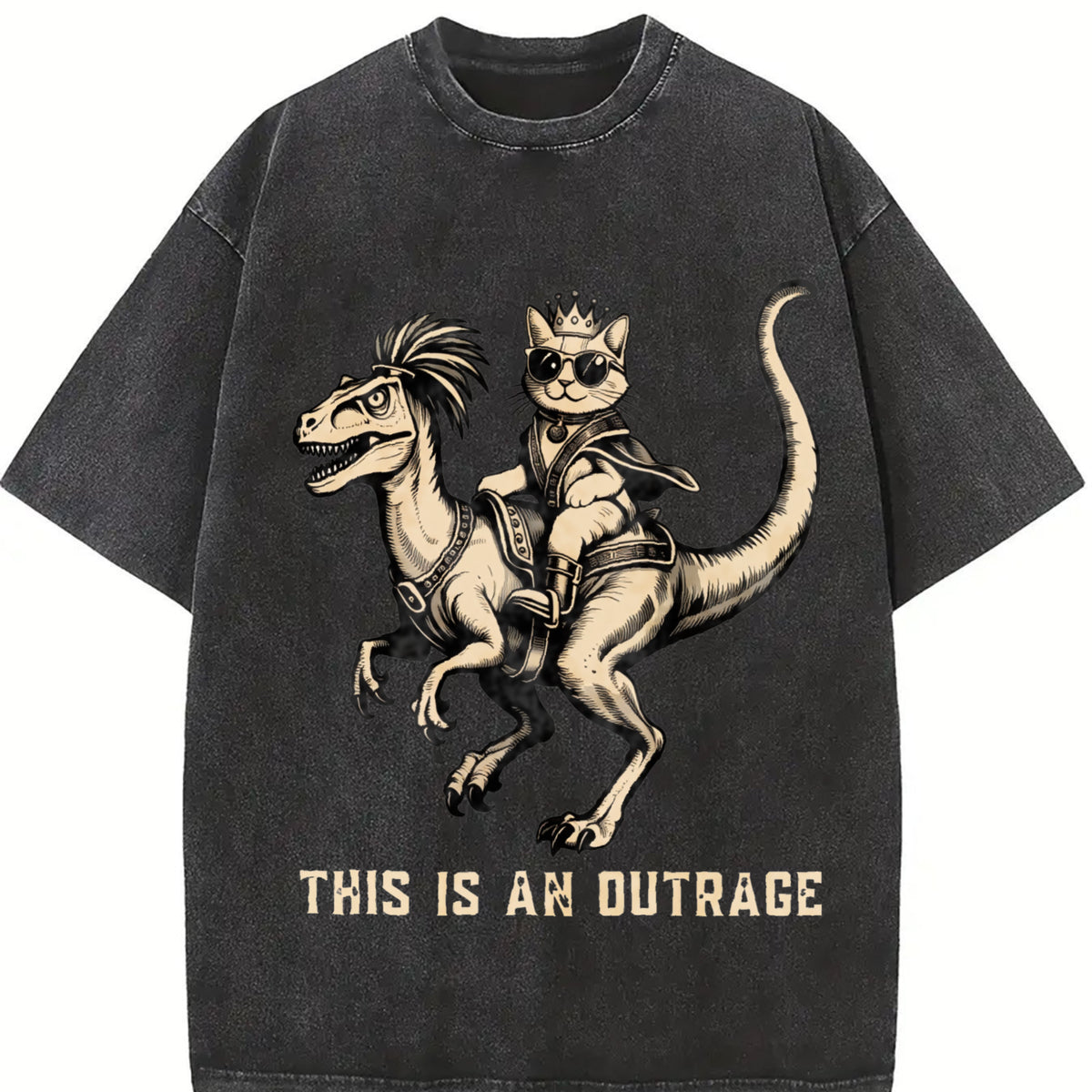 Princess Donut and Mongo vintage washed oversized T-shirt in Black