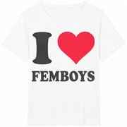 I Love Femboys Cotton T-Shirt in White