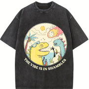 The Vibe Is in Shambless Vintage Washed T-Shirt in Black