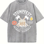Stumpfest Bluey Fan Vintage Washed T-Shirt in Gray