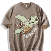 Squirt Tahirt Finding Nemo Vintage Washed T-Shirt in Brown