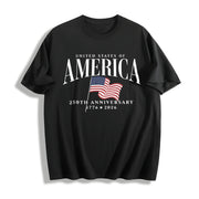 America's Semiquincentennial Cotton T-Shirt in Black