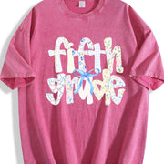 Fifth Grade Teacher Vintage Washed T-Shirt in Red