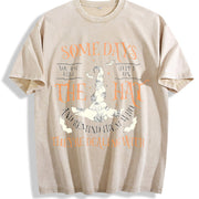 Witchcraft Spooky Witch Vintage Washed T-Shirt in Beige