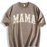 Floral Mama Strong Woman Vintage Washed T-Shirt in Brown