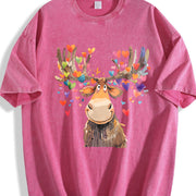 Valentine's Day Spring/ Vintage Washed T-Shirt in Red