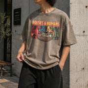 Houses and Humans Dnd Vintage Washed T-Shirt in Brown
