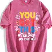 You Got This Test Day Vintage Washed T-Shirt in Red