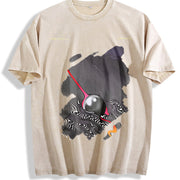 Tame Impala Currents Front Vintage Washed T-Shirt in Beige