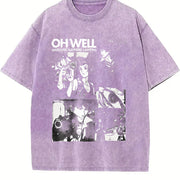 Cowboy Bebop Anime Vintage Washed T-Shirt in Purple