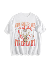 Throne of Glass Fan (2 Sides) Cotton T-Shirt in White