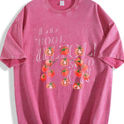Tomato 90s Retro ® Y2k Tomato Cute Vintage Washed T-Shirt in Red