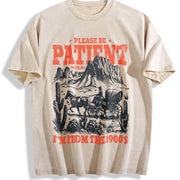 I'm from the 1900s Retro Vintage Washed T-Shirt in Beige