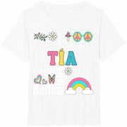 Tia Announcement Aunt Cotton T-Shirt in White