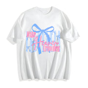 Make Heaven Crowded Bow Cotton T-Shirt in White