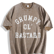 Grumpy Ol Bastard Cranky Grouchy Old Joke for Guys Classic Vintage Washed T-Shirt in Brown
