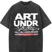Art Under Pressure Vintage Washed T-Shirt in Black
