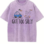 Got Too Silly Goose Matching Father & Son Vintage Washed T-Shirt in Purple