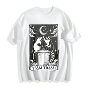 Team Trash Tarot Card Cotton T-Shirt in White