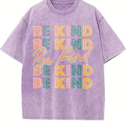Be Kind Vintage Washed T-Shirt in Purple