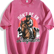 Retro Bigfoot Don't Be an Assquatch 90s Vintage Washed T-Shirt in Red
