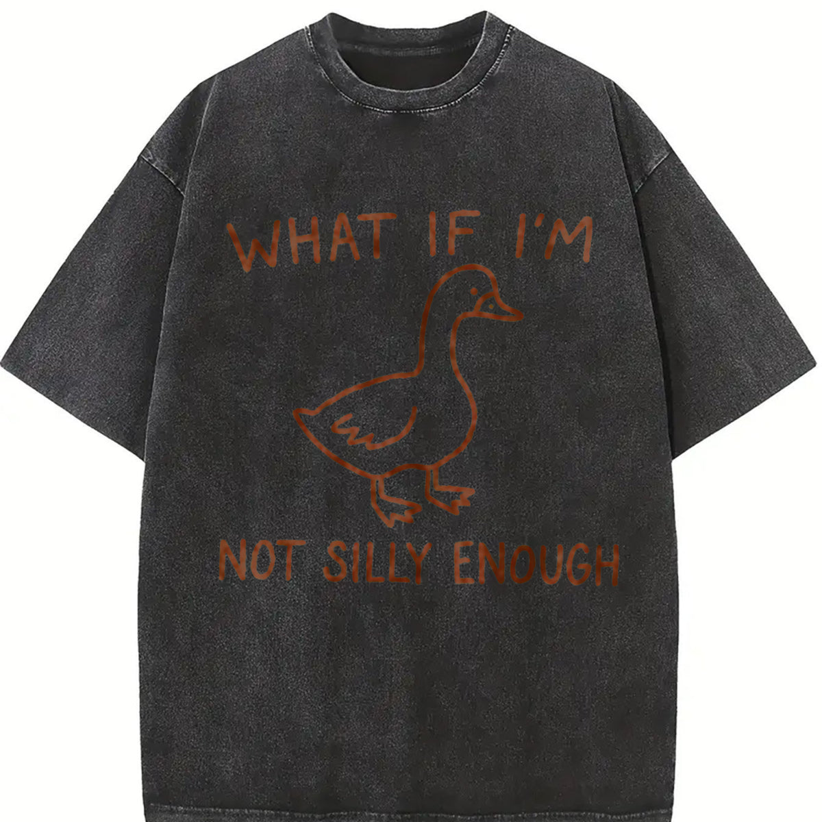 What If I'm Not Silly Enough Vintage Washed T-Shirt in Black