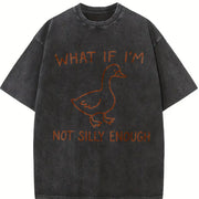 What If I'm Not Silly Enough Vintage Washed T-Shirt in Black