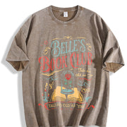 Belle's Book Club Retro Tale as Old as Time Vintage Washed T-Shirt in Brown