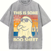 Halloween vintage washed oversized T-shirt in Gray