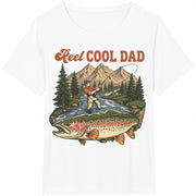 Reel Dad Fishing Dad Cotton T-Shirt in White