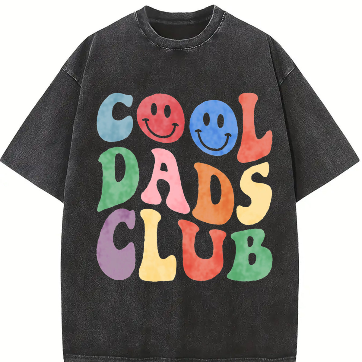 Dads Club Vintage Washed T-Shirt in Black