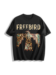 Free Bird Western Thunderbird Cotton T-Shirt in Black