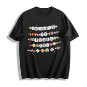 Teacher Friendship Bracelet Teacher Appreciation Cotton T-Shirt in Black