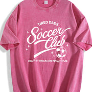 Tired Dads Soccer Club Vintage Washed T-Shirt in Red