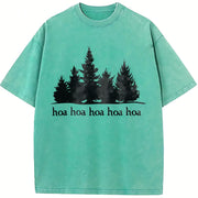 Hoa Twilight Inspired Vintage Washed T-Shirt in Blue