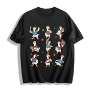 Silly Goose Baseball Cotton T-Shirt in Black