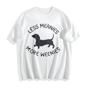 Dachshund Wiener Dog Cotton T-Shirt in White