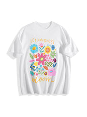 Let Kindness Bloom Cotton T-Shirt in White