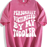 Personally Victimized by My Toddler Vintage Washed T-Shirt in Red