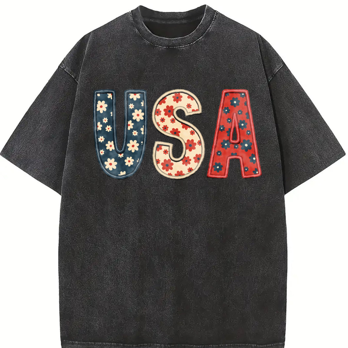 With a American Dream Vintage Washed T-Shirt in Black