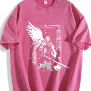 FINAL FANTASY 7 Sephiroth Anime Softstyle vintage washed oversized T-shirt in Red