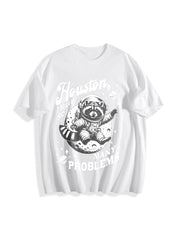 Houston I Have So Many Problems Cotton T-Shirt in White