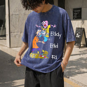 Ed Edd n Eddy Stack Vintage Washed T-Shirt in Blue