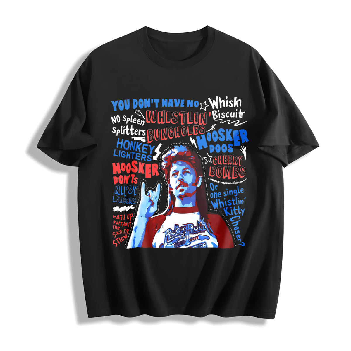 Joe Dirt Merica 4th of July Cotton T-Shirt in Black