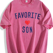 Favorite Son Vintage Washed T-Shirt in Red