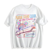 Please Stand Clear of the Doors Magic Monorail WDW Family Cotton T-Shirt in White