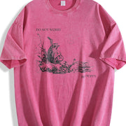 Be Hoppy Frog Musician Vintage Washed T-Shirt in Red