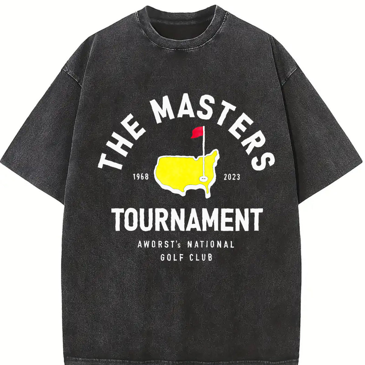 THE Masters Golf for & Y2K & Sports Vintage Washed T-Shirt in Black